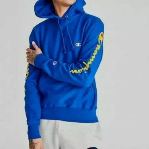 Men's Champion Reverse Weave Double Arm Script Hoo - Picture 4 of 8